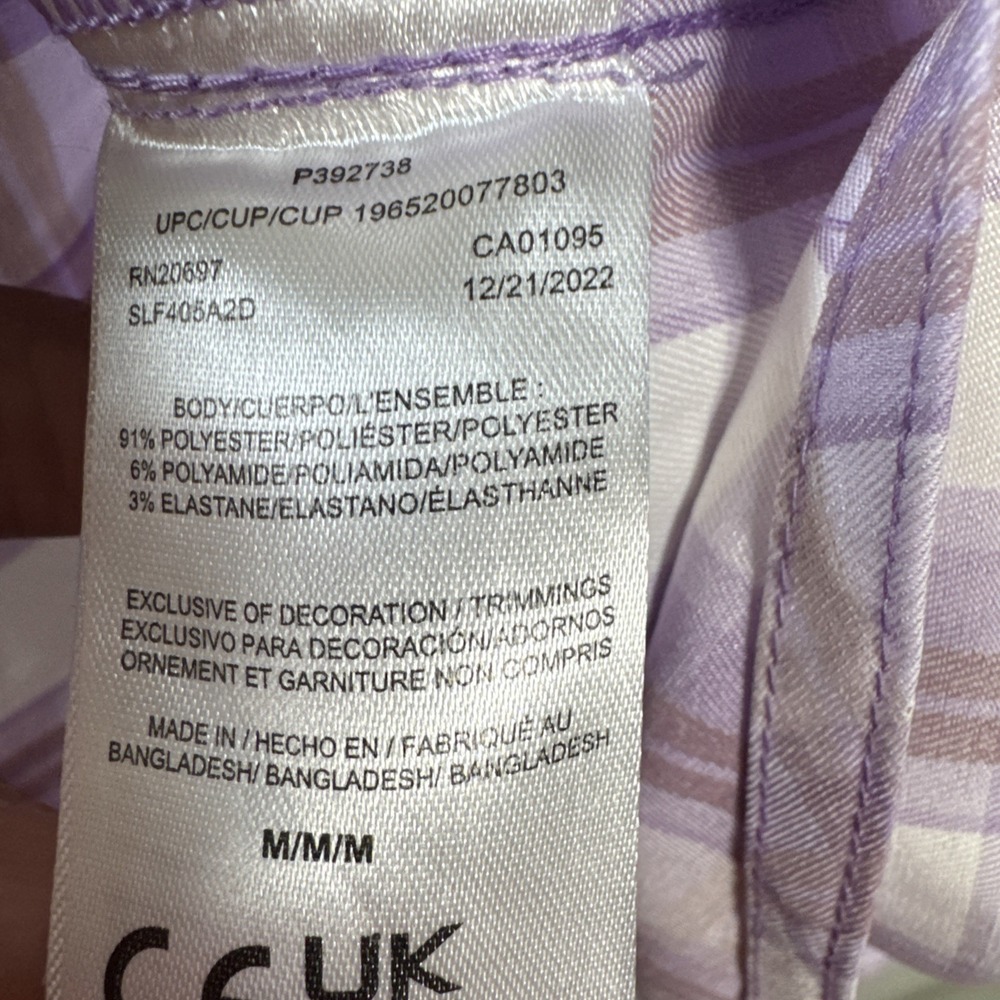 Dickies Snap Shirt Womens M Purple Plaid Cooling Utility Workwear NWT - Picture 10 of 14